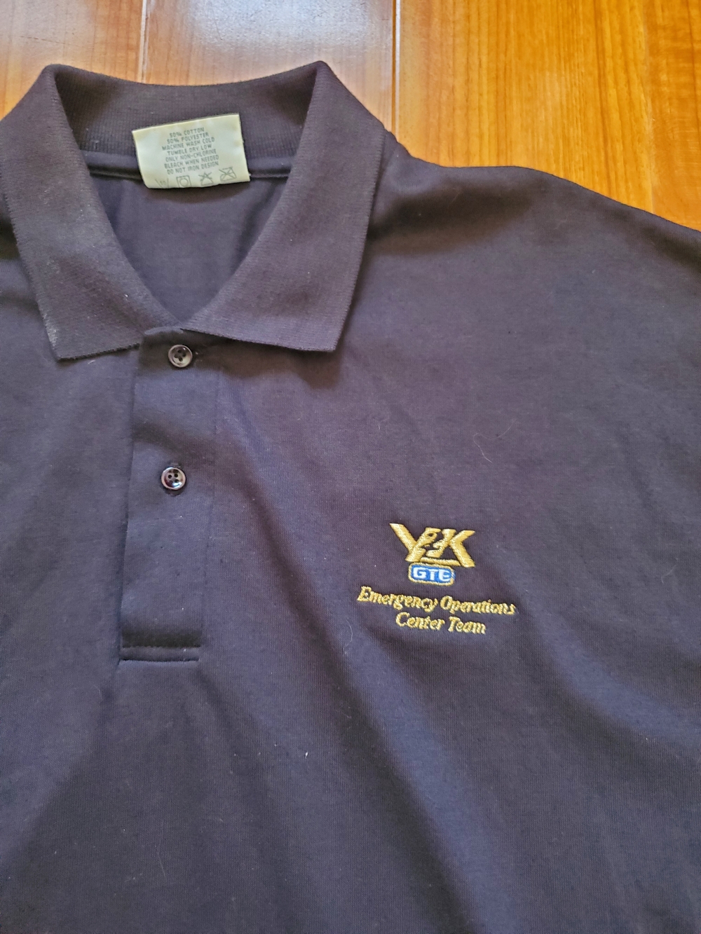 Mens Vintage GTE Black Polo Shirt